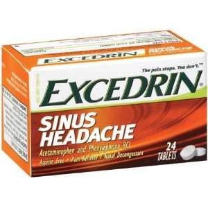  Excedrin Sinus Headache Pain Reliever / Nasal Decongestant Sinus 