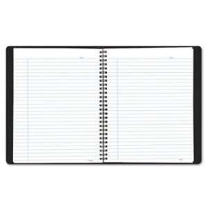  Wirebound Notebook, White Rule, 11 x 8 1/2, Blk, 160 