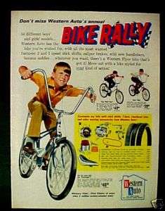   Western Auto Bicycles Eliminator,Buzz,Wild One Bike Rally Print AD