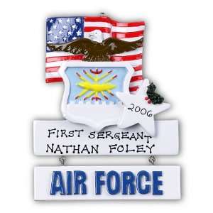  Personalized Air Force Christmas Ornament
