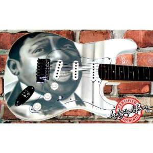  Autographed Signed Custom 2 sided Airbrush Guitar 