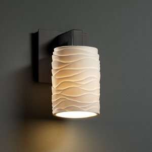 Limoges Modular One Light Wall Sconce Impression Pleats, Metal Finish 