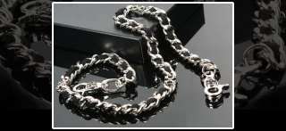 Basic Leash & Suede Linked Jean Wallet Key Chain CS18  