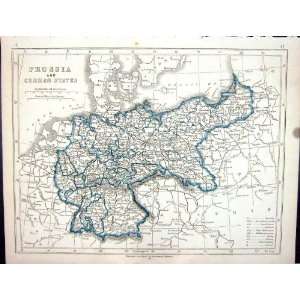   Antique Map 1853 Prussia German States Berlin Germany: Home & Kitchen