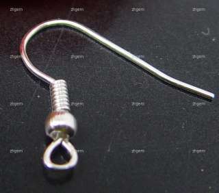 FREE SHIP 100 pcs earring wire silver plated hooks hook  