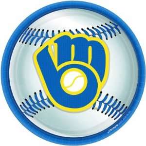    Milwaukee Brewers Baseball Paper Party Plates: Kitchen & Dining