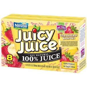 Juicy Juice Box Strawberry Banana 8 ct   4 Pack:  Grocery 