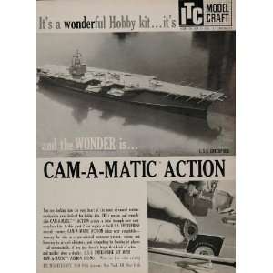 1961 Ad USS Enterprise Aircraft Carrier Model Hobby Kit   Original 