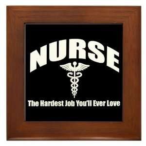  Framed Tile Nurse The Hardest Job Youll Ever Love 
