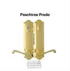 Peachtree Prado Replacement Door Handle Set with Lock   Bright Brass