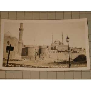 Citadel and Mohamed Aly Mosque, Cairo, Egypt, May 1920 Photo Post Card