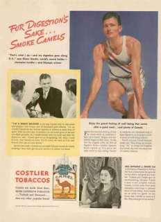 1937 Camel tobacco Glen Hardin & Mrs. Drexel print AD  