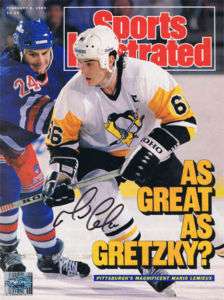 Mario Lemieux Signed Sports Illustrated Cover PSA/DNA  