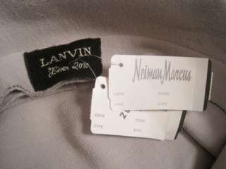 1830 LANVIN Dress Runway Gray 40 10 M Wool Jersey #0007C7  