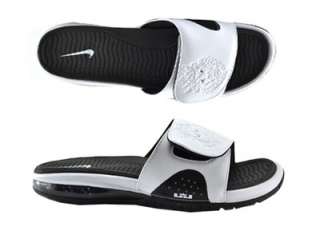 Nike Air Lebron Slide White/White Black Flip Flops Sandals 487332 100 