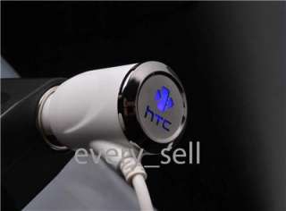 OEM White Car Charger For HTC Rezound / Vivid / Hero S / EVO Design 4G 