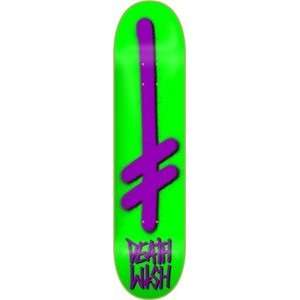   Logo Green Monster Skateboard Deck   8.75 x 32.5