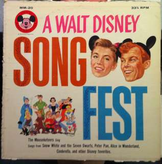   MOUSE CLUB a walt disney song fest LP VG+ MM 20 Vinyl 1958  