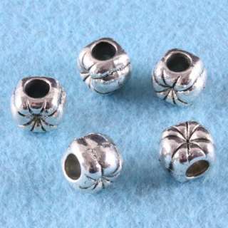 Carved Tibet Silver Rotundity 20Pcs Charm Beads  