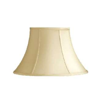 NEW 18.5 in. Wide Bell Shaped Lamp Shade, Cream, Faux Silk Fabric 