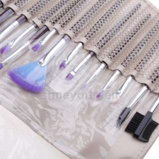 New 16 Pcs Professional Makeup Cosmetic Brush Set Kit Case Purple #005 