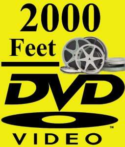 2000 Feet Regular 8mm/Super 8mm/16mm Telecine Transferred to DVD 