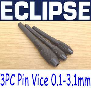 New Eclipse Pin Vice Chuck 0.1mm   3.1mm 121 122 123 Jewellery 