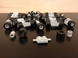 LEGO NEW Bulk Lot   20 Tire/Wheel Rim Axel Sets (100 pieces)  