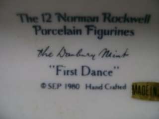 FIRST DANCE 12 NORMAN ROCKWELL PORCELAIN FIGURINES COLLECTION STATUE 