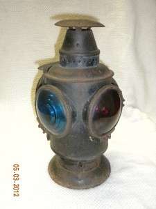 Vintage Adlake Lantern Railroad Switch Caboose Lamp Candle Corning 