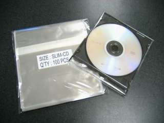 2000 Slim CD case OPP Plastic Bags non shrink  