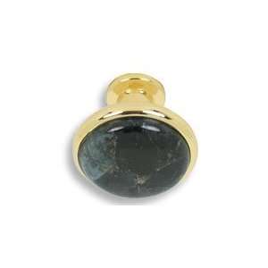  #120 CKP Brand Granite Knob Emerald Pearl, Polished Brass 