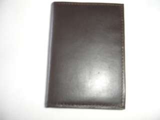 Men Dark Brown Leather One ID Card Student Wallet New  
