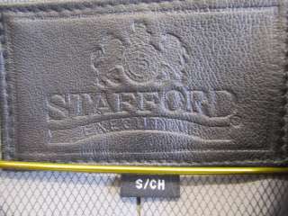 Stafford Leather Black Coat Blazer Small Lambskin New Small  