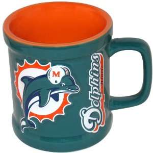  Miami Dolphins Sculpted Logo Coffee Mug: Sports & Outdoors