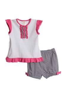 NWT Absorba Toddler Girls 2 pc pink and black shorts set 755281173478 