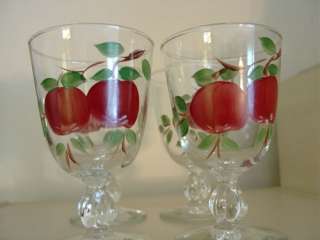 Libby Water Glasses Franciscan Apple Gladding McBean USA  