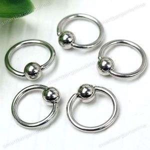 10 Stainless Steel Body Piercing Ear Nose Hoop Ring 16G  