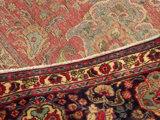 9x13 Beautiful Handmade Antique Persian Tabriz Wool Rug  