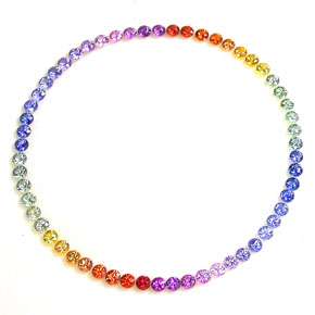 80ct Boutique Collection Diamond Cut Rainbow Sapphire  