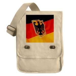    Messenger Field Bag Khaki German Flag Waving 