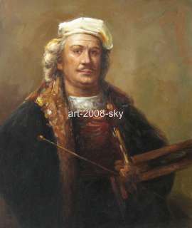 Portrait Oil painting artartist Rembrandton canvas  