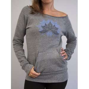   Lotus Flower Eco Grey Flash Dance Sweatshirt: Sports & Outdoors