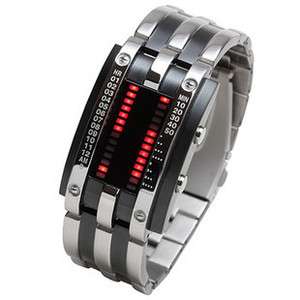   Personality Digital Red LED Sports Watch Binary Mens watch  
