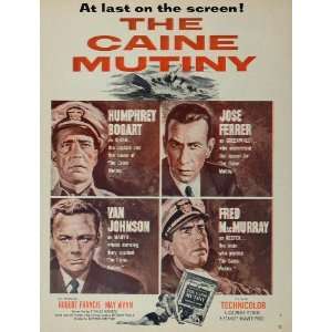  1954 Movie Ad Caine Mutiny Humphrey Bogart Van Johnson 