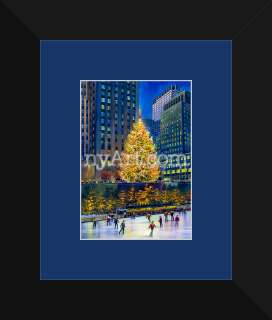 Rockefeller Center Christmas Tree Watercolor Reproduction Picture 