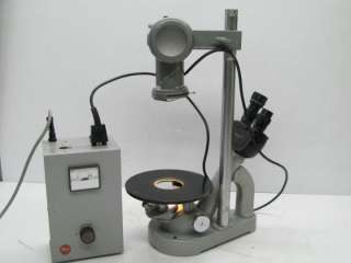 Leitz Wetzlar Binocular Microscope w/ External Light Source & Three 