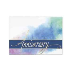  Watercolor Anniversary   Ink verse and name   Card with 