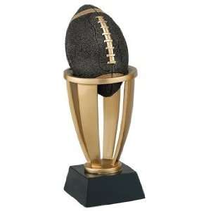   Trophies   12 inches gold tone football resin