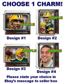 Aaron Rodgers Portrait Italian Charm Green Bay Packers, choose!  